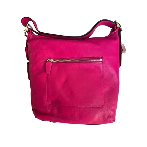 Coach Fuchsia Leg Leather Duffle bag Purse  19889 SV/Fuchsia SV/FX NWT - Picture 2 of 8