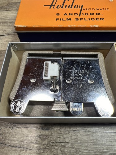 Giuntatrice pellicola vintage MANSFIELD Holiday automatica 8 e 16 mm con scatola e istruzioni - Foto 2 di 8