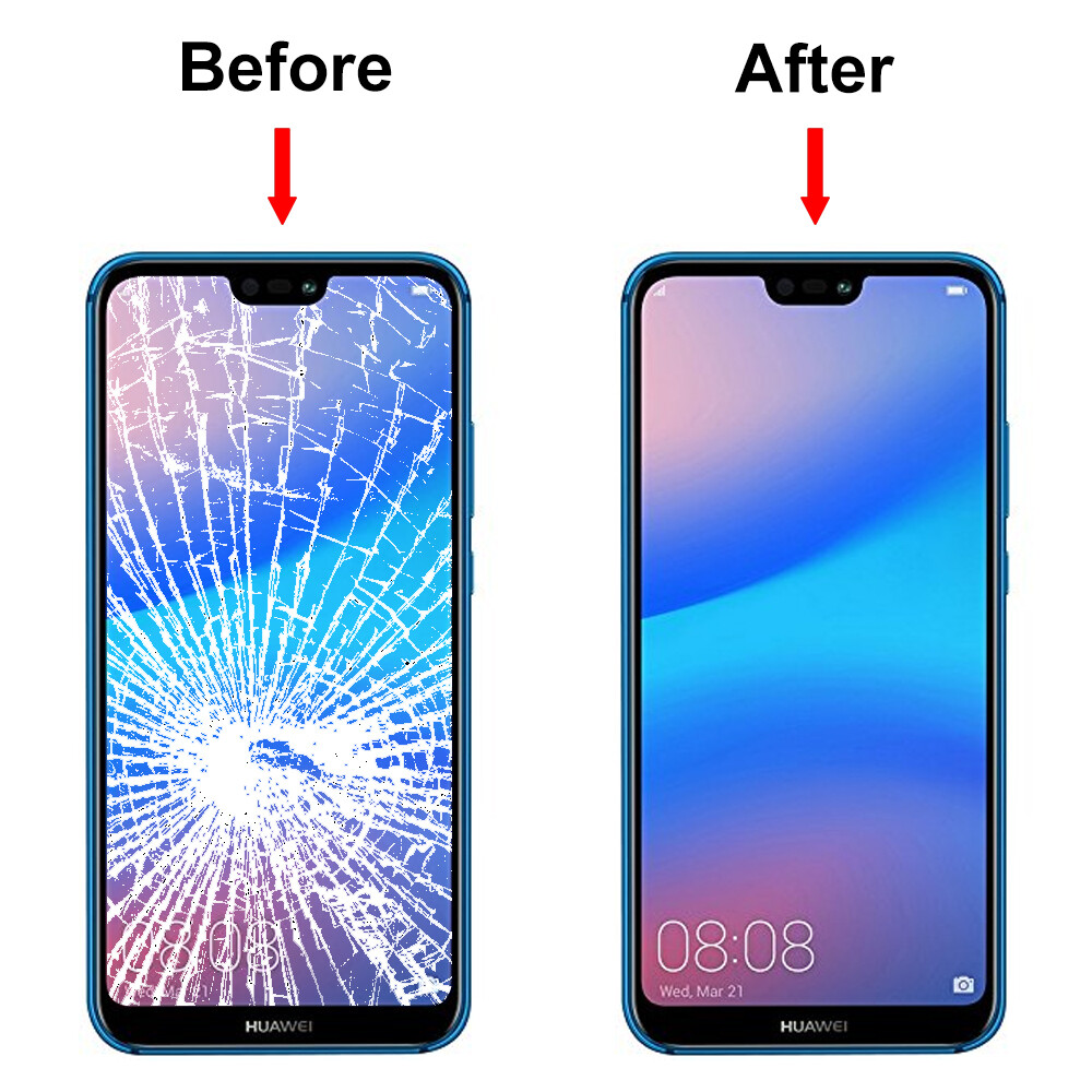 Front Glas Display für Huawei P20 (SCHWARZ) Display Reparatur Werkzeug