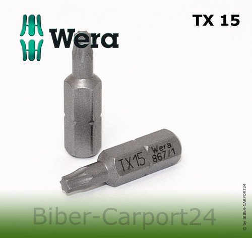 WERA Bits TX10-TX40, Torx 867/1 Z Bit T15 T20 T25 T30 T40 TX20 TX25 TX30 T-Drive - Bild 3 von 8