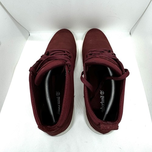 Timberland Men’s Canvas/Suede Chukka Boot Sneaker, Burgundy, A1SG1, Size 12 - Picture 13 of 15
