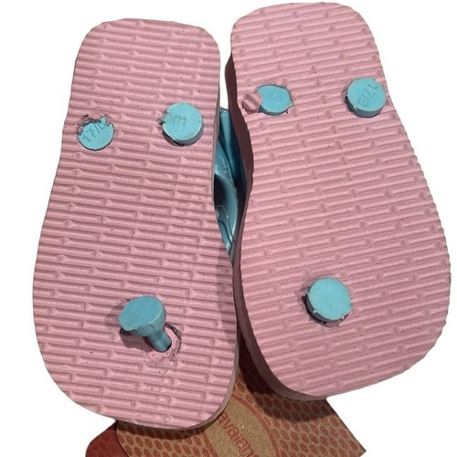 NWT Havaianas Bear Mermaid Flip Flop Sandal Baby Toddler SZ 4 - Picture 3 of 3