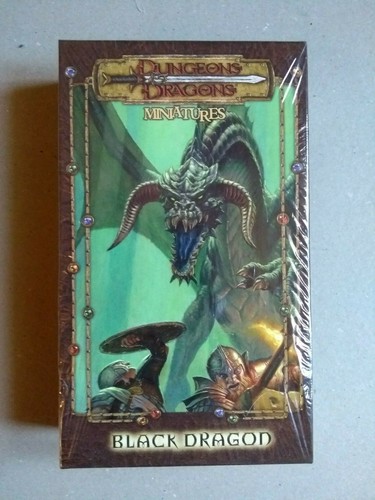 Dungeons & Dragons Miniatures Black Dragon Metal Miniature D&D NEW - Picture 1 of 2