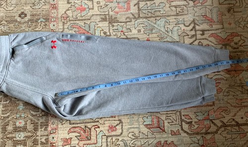 Wisconsin Badgers Under Armour Team Issued Gray Sweatpants Mens Small Zip Pocket - 第 12/13 張圖片
