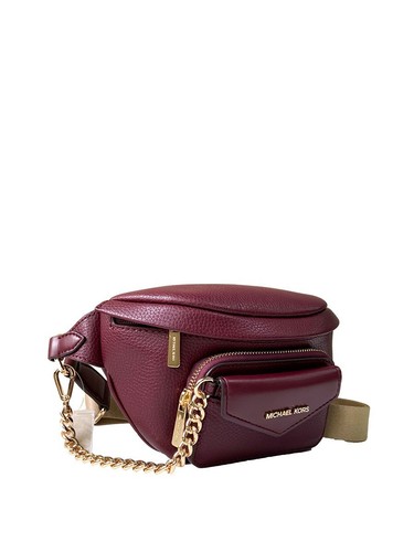 Michael Kors Maise Small 2 In 1 Waistpack Sling Fanny Pack Crossbody Oxblood - Picture 6 of 8