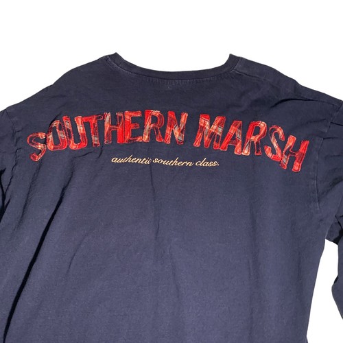 Southern Marsh Long Sleeve T Shirt Small Plaid Embroidered - Picture 4 of 8