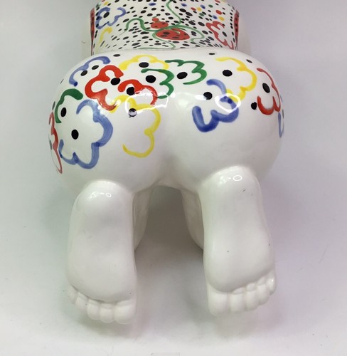 Gloria Vanderbilt Whimsical Asian Child Sculpture Kneeling Floral Collectible - Picture 9 of 12