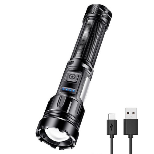 100000000LM Super Bright LED Tactical Flashlight USB Rechargeable LED Work Light - Picture 19 of 20