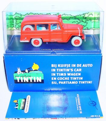 TINTIN Hergé 1:43 WILLYS OVERLAND JEEP `50 Atlas Comic Book TV
