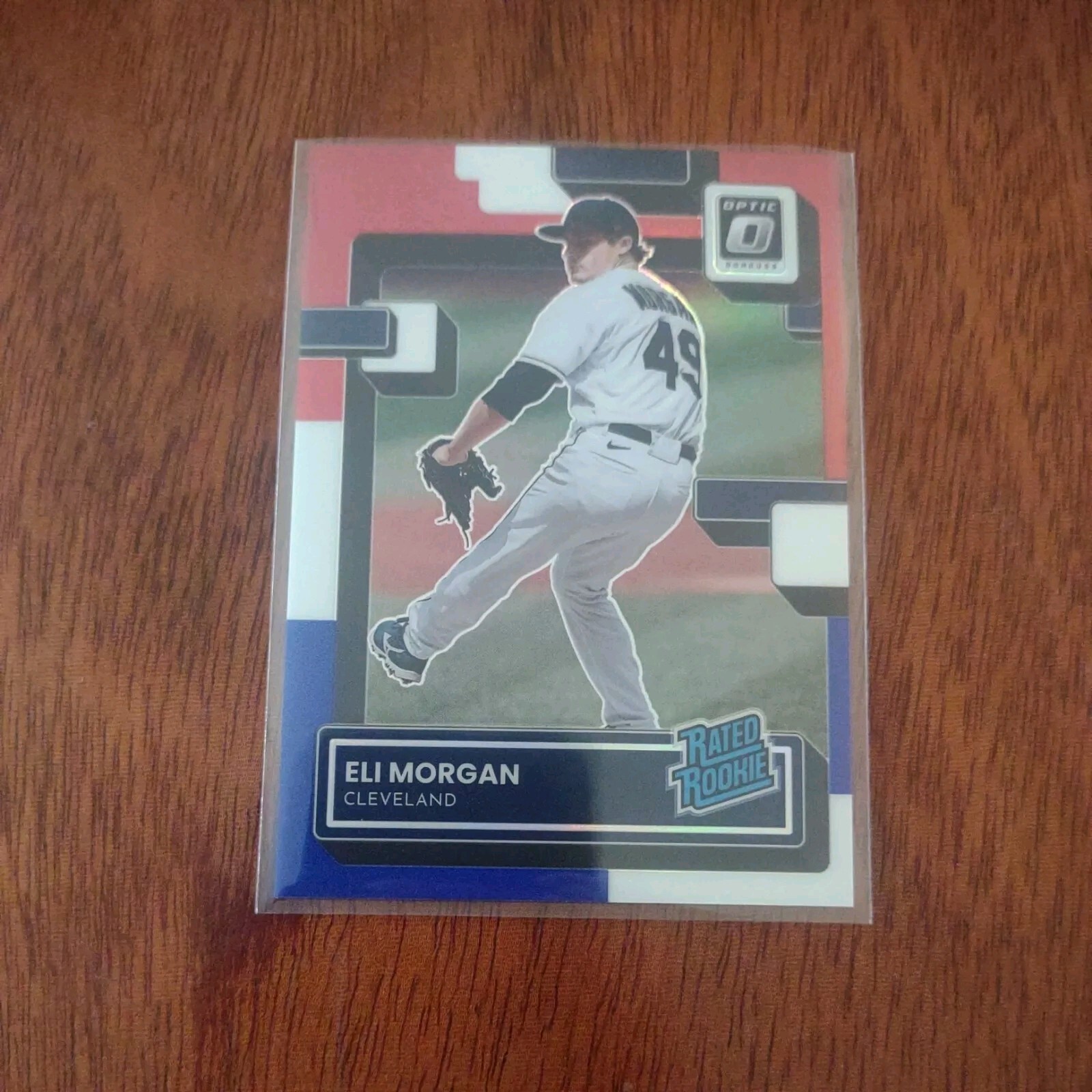 2022 Panini Donruss Optic Rated Red White & Blue Prizm /199 Eli Morgan Rookie RC