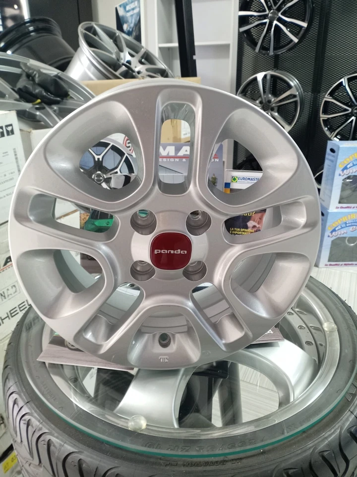 4 CERCHI IN LEGA 5,5X14-4X98 ET 35 X FIAT PANDA NUOVI - Immagine 4 di 4