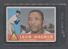 1960 Topps #383 Leon Wagner (Cardinals) (White Back)  Vg  (Flat Rate Ship)   A1