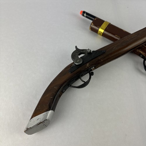 VTG Pair 2 Civil War Musket Kadet Toy Savannah Tenn Cap Gun Pistol Wood Metal - Picture 2 of 13