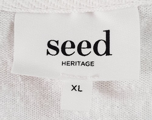 Seed Heritage Womens Size XL Supersoft Long Sleeve Lightweight V Neck Top White - Picture 9 of 17