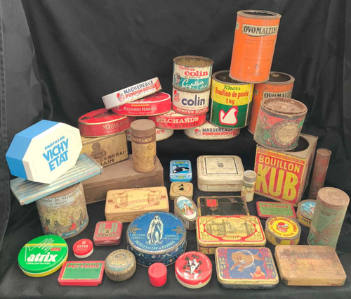42 Antique Collectible Boxes Medicine Product Pastille Paint Condiment - Picture 2 of 15