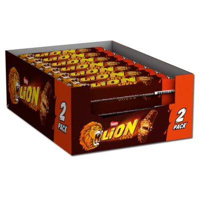 (15,38 /1kg) Nestle Lion 2 Pack, Riegel, Schokolade, 28 Stück