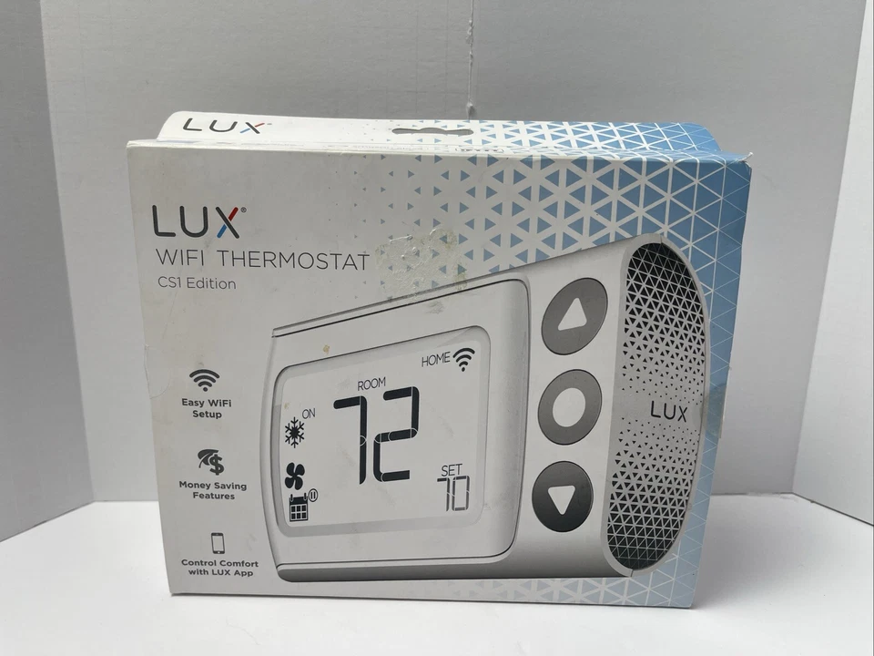 LUX Built In WiFi Heating and Cooling Touch Screen Smart-Enabled Thermostat - Image 4 of 4