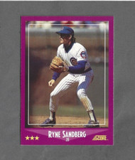 Ryne Sandberg HOF Chicago Cubs 1988 Score #26 Free Shipping on 3+ Items