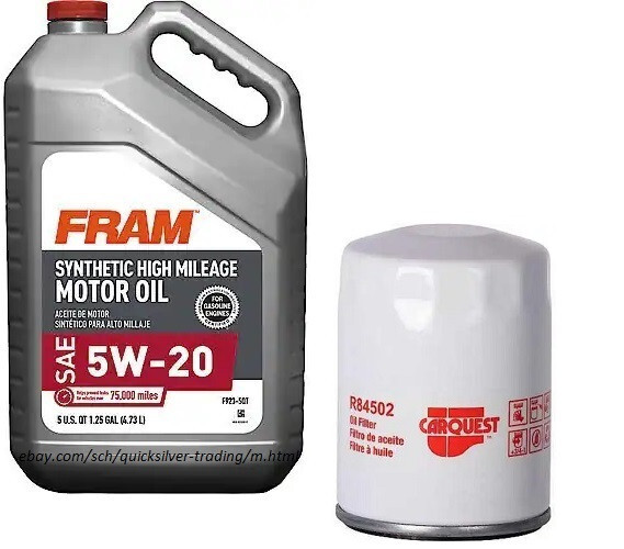 CARQUEST R84502 Engine Oil Filter & 5 Quarts Fram 5W20 Full Syn. H/M