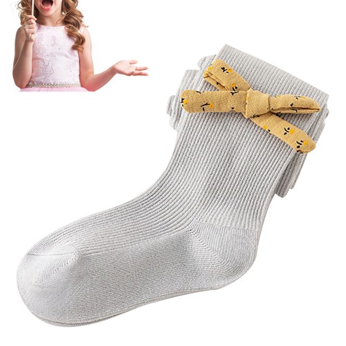 Kids Pantyhose Pure Color Cute Sweet Bowknot Warm Girls Tights Footed Stockings - Picture 24 of 39