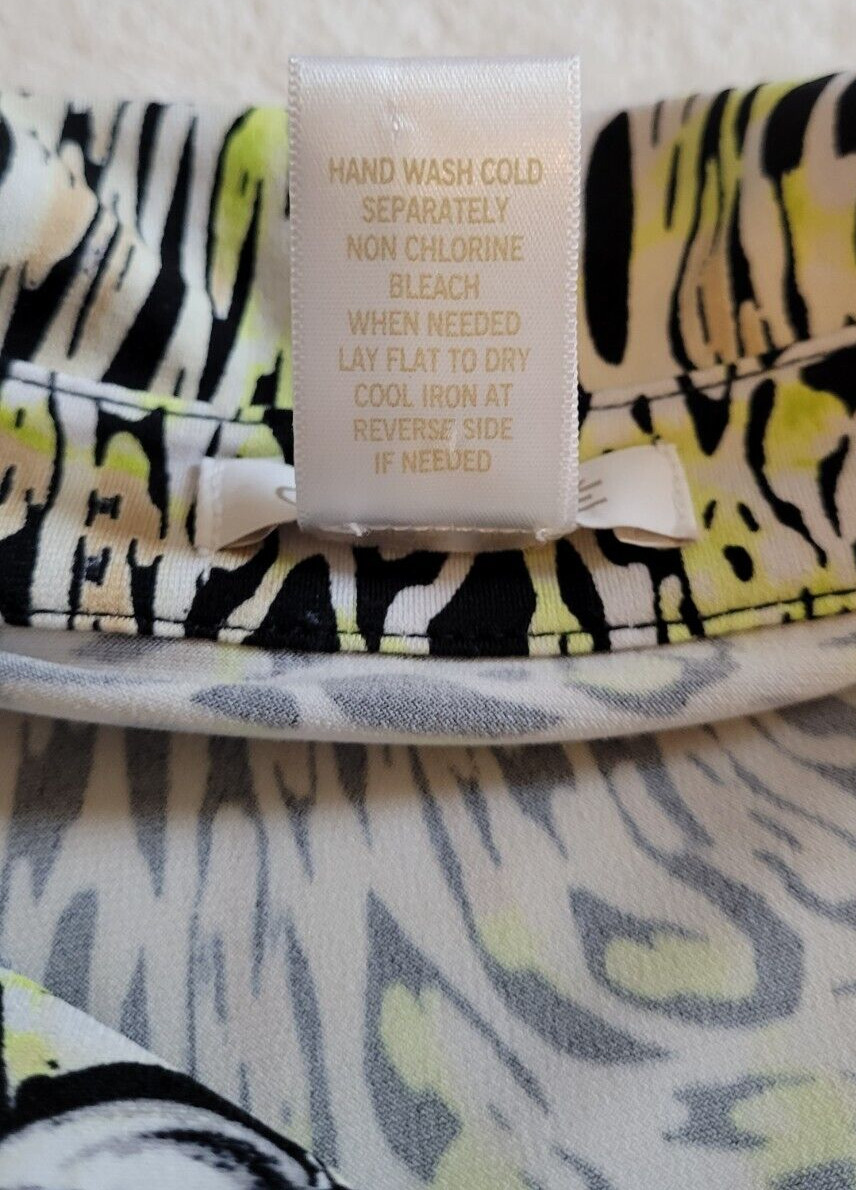 Cache Retro Medium Yellow Abstract Leopard Print … - image 6