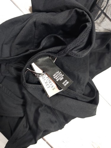 Womans Victoria Secret Black One Piece Bathing Suit Thong Back NWT Small P11 - Picture 6 of 8