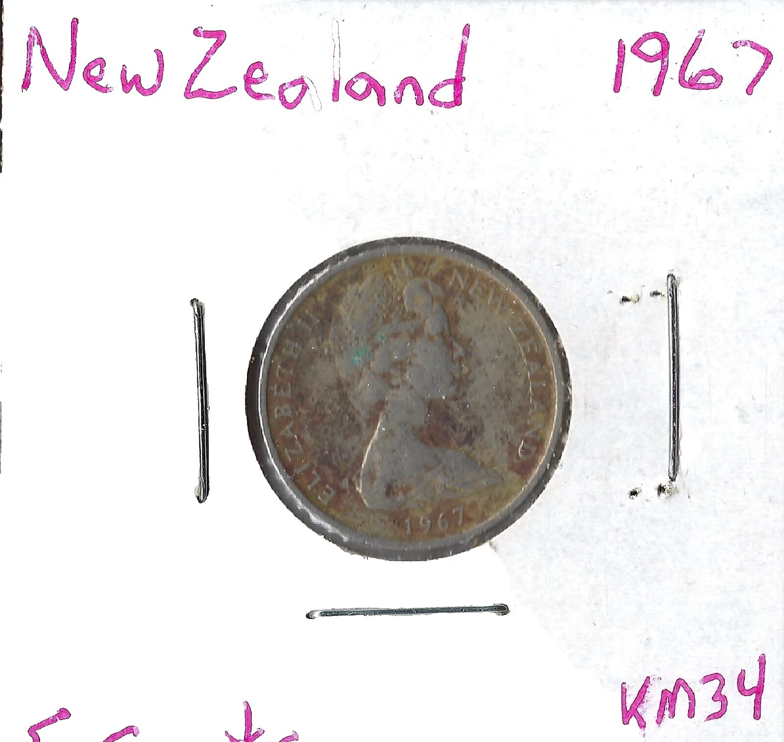 1967 Bronze New Zealand Coins