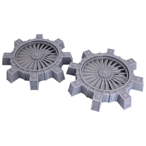 Albero di ventilazione industriale fantascientifico estrattore wargaming sfiato paesaggio terreno - Foto 1 di 9