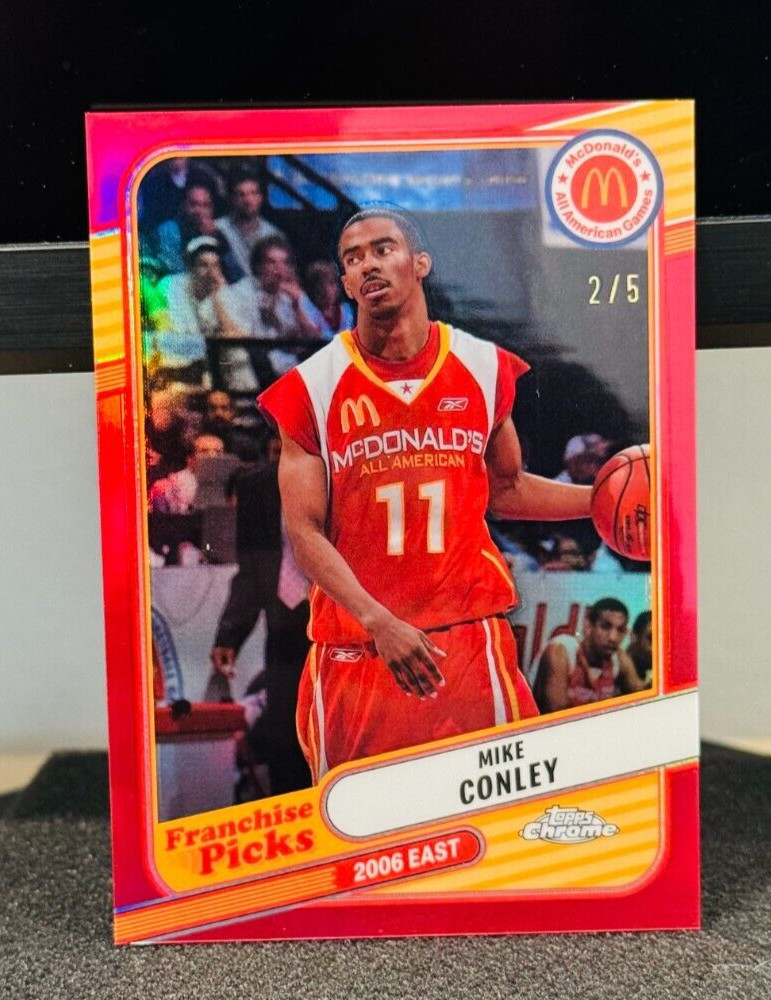 MIKE CONLEY #2/5 SSP! 2024 Topps Chrome McDonalds Red Refractor SSP #2/5!