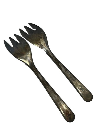 Leonard Silver Relish Set Kristallschale & zwei versilberte Gabeln mit Original Box - Bild 6 von 7