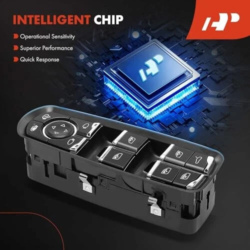 Interruttore alzacristalli elettrico lato guida anteriore sinistro Master compatibile con Porsche - Foto 6 di 7