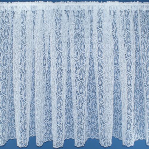 Luxury White Lace Net Curtain. Floral Butterfly Abstract Plain Designs Available - Picture 17 of 32