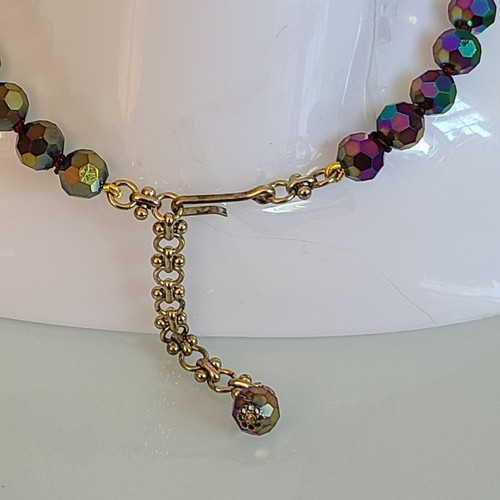 WOWSER 6 BIRDS STATEMENT BIB NECKLACE RAINBOW OF COLORS HEIDI K9 SIGNED FAB - Picture 5 of 24