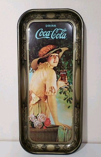 Vintage 1972 Coca-Cola Coke Tin Metal Serving Tray 1916 World War 1 Girl Elaine - Picture 4 of 4