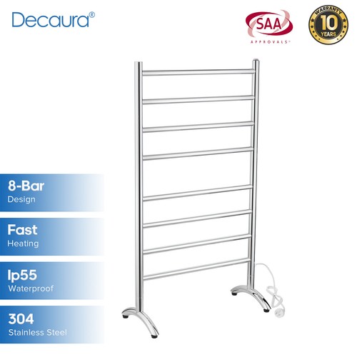 Decaura Heated Towel Rail Rack 304 Stainless Steel Freestanding/Wall Mounted - Picture 101 of 178