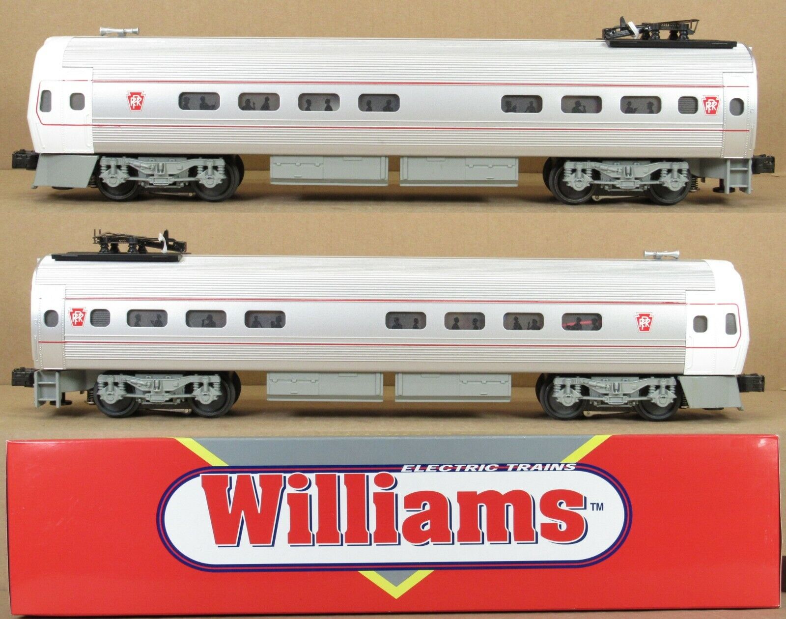 Williams Met-1001 PRR/Pennsylvania Metroliner Set BOTH POWERED O-Gauge NIB