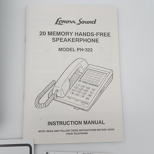 Lenoxx Hands Free 20 Memory Telephone PH-322 Easy Use Seniors Large Buttons NEW? - Picture 19 of 21