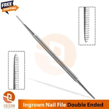 Chiropody Podiatry Toe Nail File Double Ended Sides Edges Ingrown Nails Trimmer