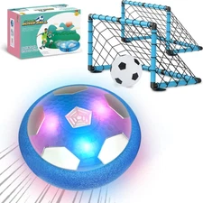 Soccer Ball Toys for 3-8 Year Old Kids Toddler, with 2 Goals and Nets, Blue.