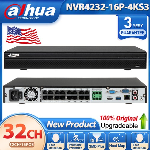 NEW DH Original NVR 16/32Channel AI Wizsense NVR4216-4KS3 16 PoE 2 SATA 40TB - Picture 9 of 9