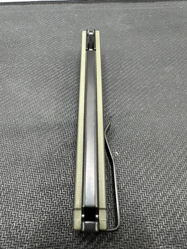 Real Steel Kikashi Folding Knife 3.5" 14C28N Sandvik Steel Blade Black/Green G10 - Picture 6 of 8