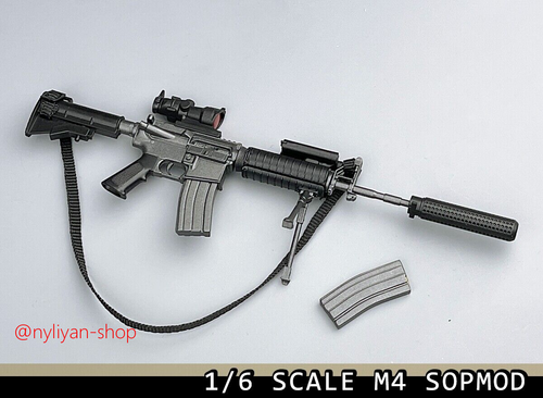 1/6 Male WWII M4 SOPMOD Gun Rifle Weapon Model Fit 12''HT Figure Toys - Picture 5 of 8
