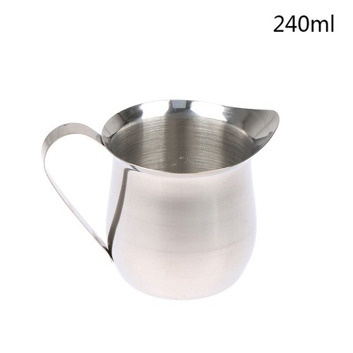 Stainless Steel Coffee Milk Frothing Jug Milk Pitcher Waist Shape Frother _in - Picture 12 of 12