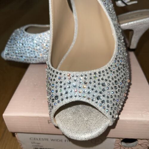 Paradox CelesteWide Fit Silver glitter slingback Shoes Size 40 - Picture 8 of 8