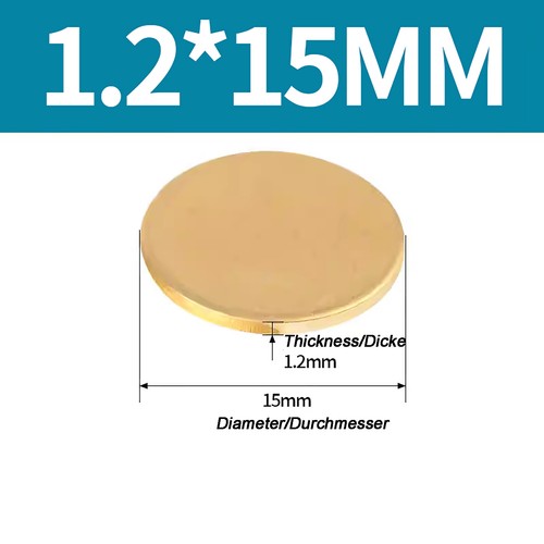 Solid Brass Discs Blanks Metal Round Sheets Thick 0.3mm - 6mm Dia 10mm - 180mm - Picture 95 of 251