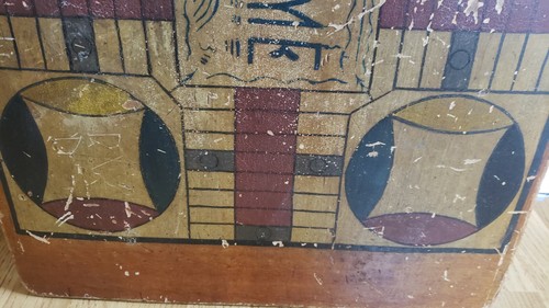 Antique Game Board parcheesi parchesi Folk Art primitive quebec - Picture 5 of 11