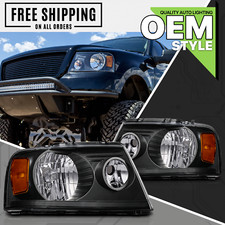 Pair Lr Headlight Lamp Black Clear Amber Fit 2004-2008 Ford F150mark Lt Truck Pair Lr Headlight Lamp Black Clear Amber Fit 2004-2008 Ford F150mark Lt Truck