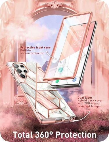 i-Blason Cosmo Stylish Case With Screen Front Cover For Samsung Galaxy S22 Ultra - Picture 6 of 36