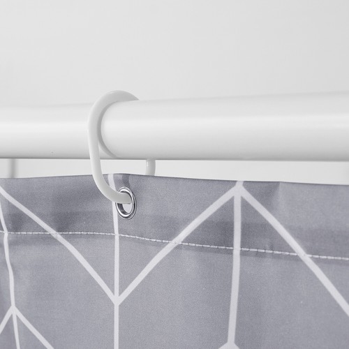 Shower Curtain 180x180 Fabric Modern Designer Washable 100% Polyester + 12 Hooks - Picture 35 of 217
