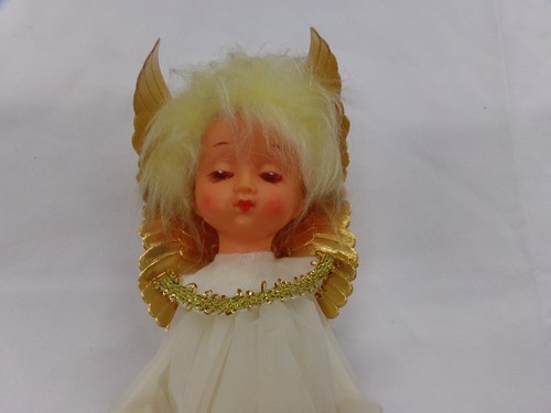 Mid Century Angel Tree Topper Made in Japan 10" tall Vintage Christmas Kitsch - Picture 2 of 5